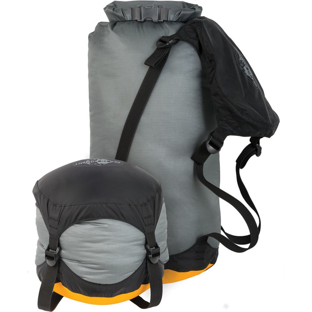 The Sea to Summit Ultra-Sil eVent Compression Dry Sack will keep your sleeping bag, clothes, tent and other sensitive gear totally dry in the Zion Narrows.