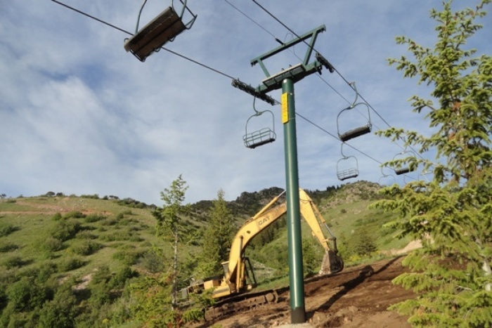 A new chairlift being constructed at the New Cherry Peak Resort in Cache County. (Photo: SkiUtah)