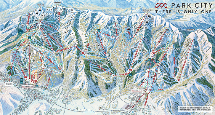 New trail map of Park City, the largest ski resort in the United States. (Image: Park City)