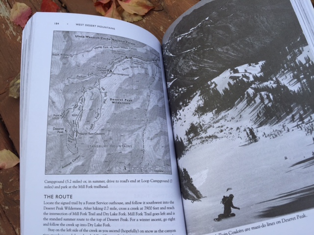 Backcountry Ski and Snowboard Routes, Utah features route descriptions with topo maps and photos.