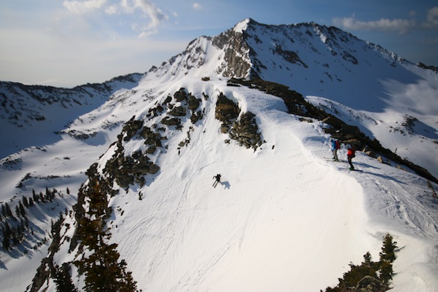 The Forest Services Cottonwood Canyon fee proposal would also affect backcountry skiers as many trailheads access the high mountains like Lake Peak in White Pine. (Photo: Jared Hargrave - UtahOutside.com)