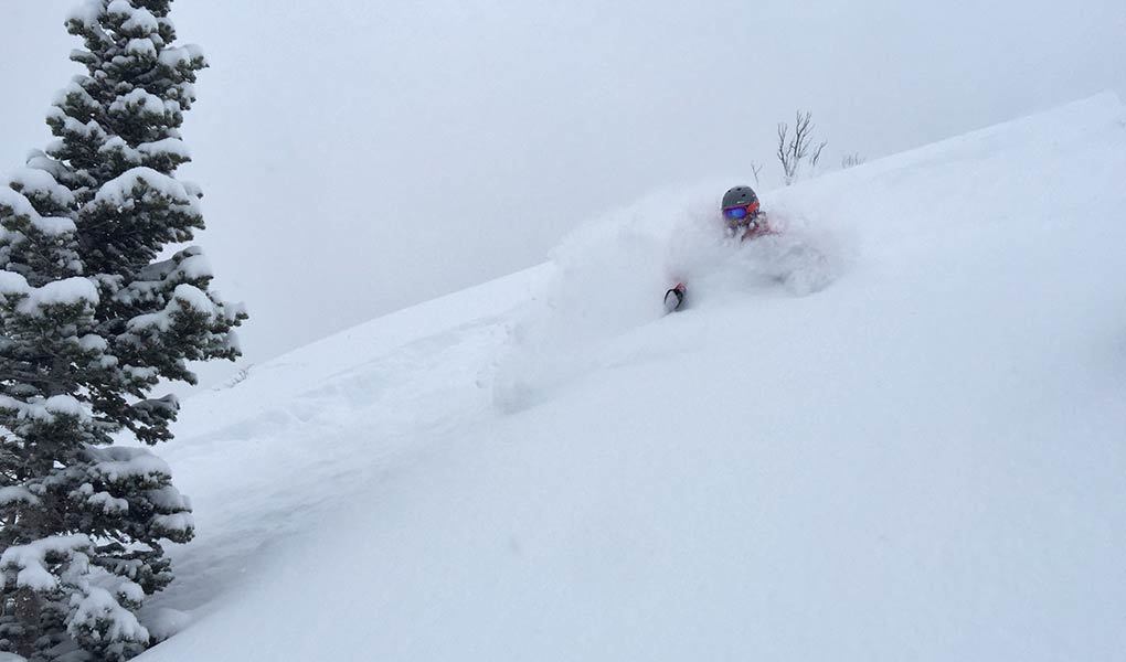 Emily Summers gets chest deep at Solitude Mountain Resort, where a pre-Christmas storm dumped up to five feet in certain areas. (Photo: Nick Como, Solitude Mountain Resort)