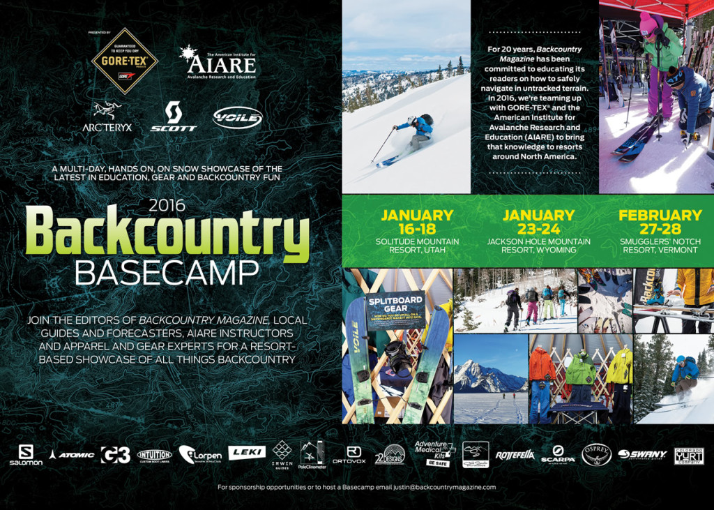 Backcountry BASECAMP 2016 will kick off at Solitude Mountain Resort, the first time BASECAMP has come to Utah. (Photo: Backcountry Magazine)