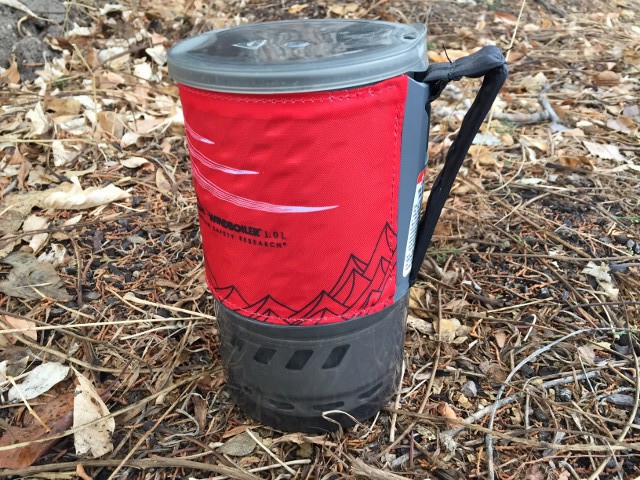  The MSR Windboiler stove system in travel mode. All the pieces conveniently store either inside, or as part of the exterior. (Photo: Ryan Malavolta/Utahoutside.com)