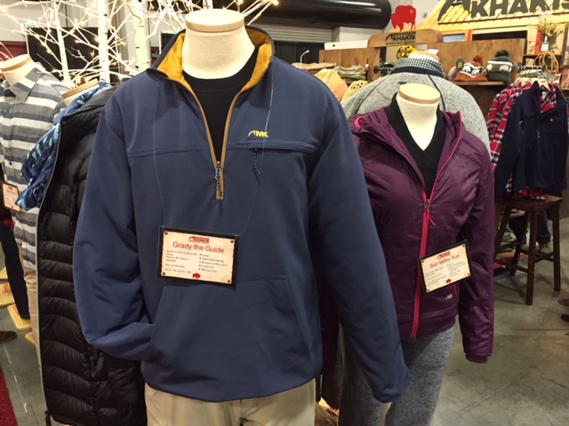 The Mountain Khakis Alpha reversible jacket at outdoor Retailer 2016 Winter Market. (Photo: Jared Hargrave - UtahOutside.com)