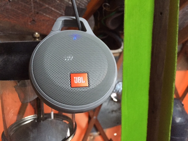The JBL Clip+ is the perfect size and weight for portable music like backpacking or yurt trips. (Photo: Jared Hargrave - UtahOutside.com)
