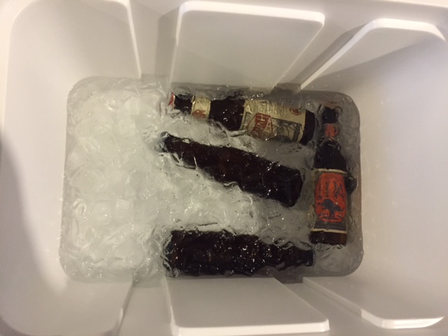 Day 3 of the test and the Igloo Sportsman ice is melting but some cubes are still keeping the beer cold.