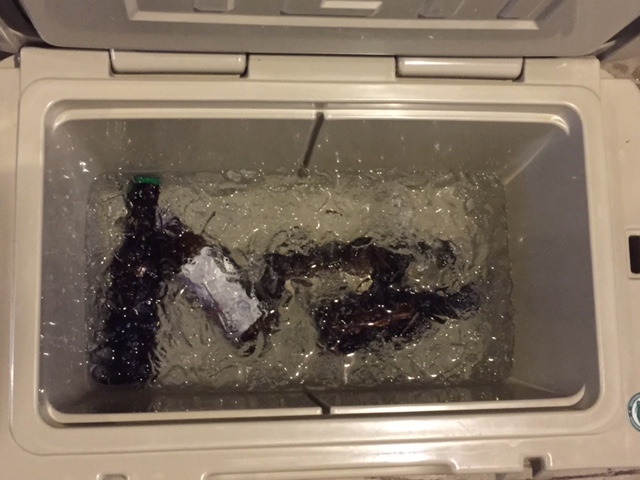 On day 3 of the test, the Yeti also shows lots of ice melting put plenty of ice left to keep beer cold.