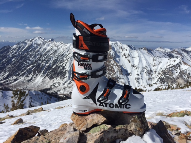 The Atomic Hawx Ultra are new for the 2016/17 ski season, and are the lightest alpine ski boot Atomic has ever made. (Photo: Jared Hargrave - UtahOutside.com)