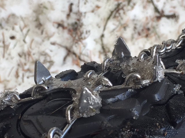 Stainless steel spikes dig into icy trails to provide ultimate traction for winter hiking or ice fishing. (Photo: Jared Hargrave - UtahOutside.com)