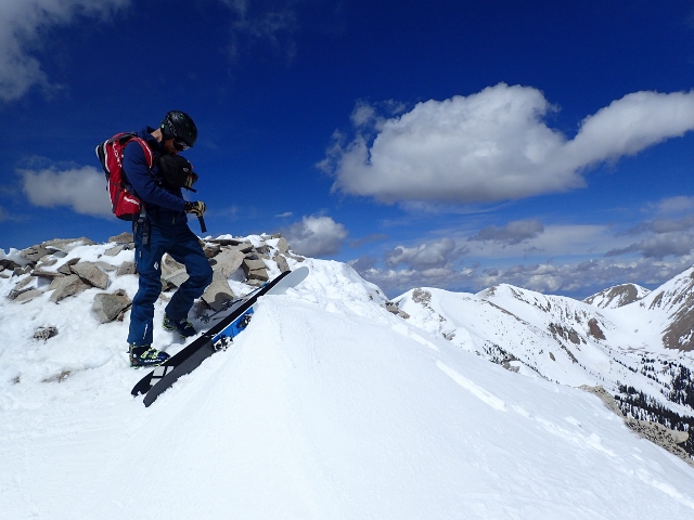 The Helio 105 are the ideal skis for spring mountaineering. They have enough girth for corn slarving or powder turns, and are stiff enough to handle crud and ice. (Photo: Mason Diedrich - UtahOutside.com)