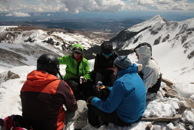Epic sit and summit lunch atop Manns Peak. (Photo: Jared Hargrave - UtahOutside.com)