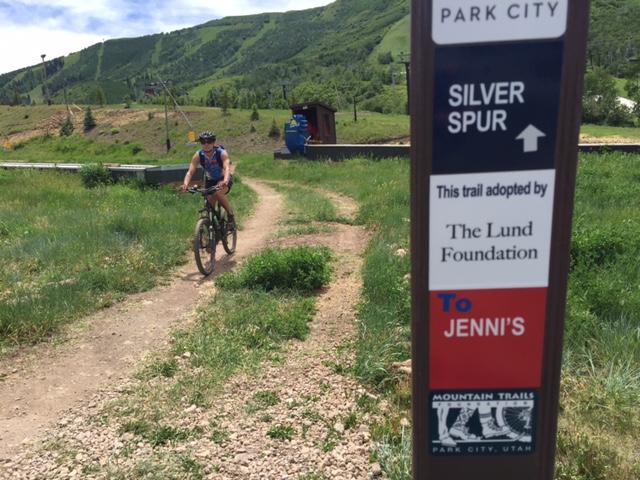 A mountain biker on the new Jenni's Trail start at Park City Resort. (Photo: Jared Hargrave - UtahOutside.com)
