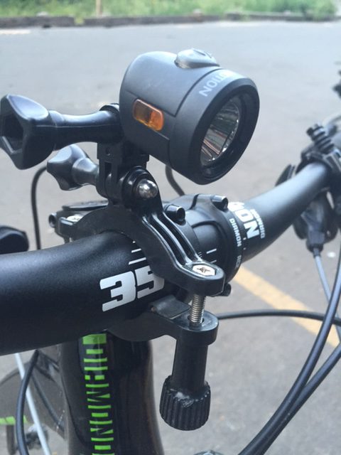 The Light & Motion Imjin 800 uses GoPro mounting, for total versatility (that is if you already have GoPro mounts). (Photo: Jared Hargrave - UtahOutside.com)