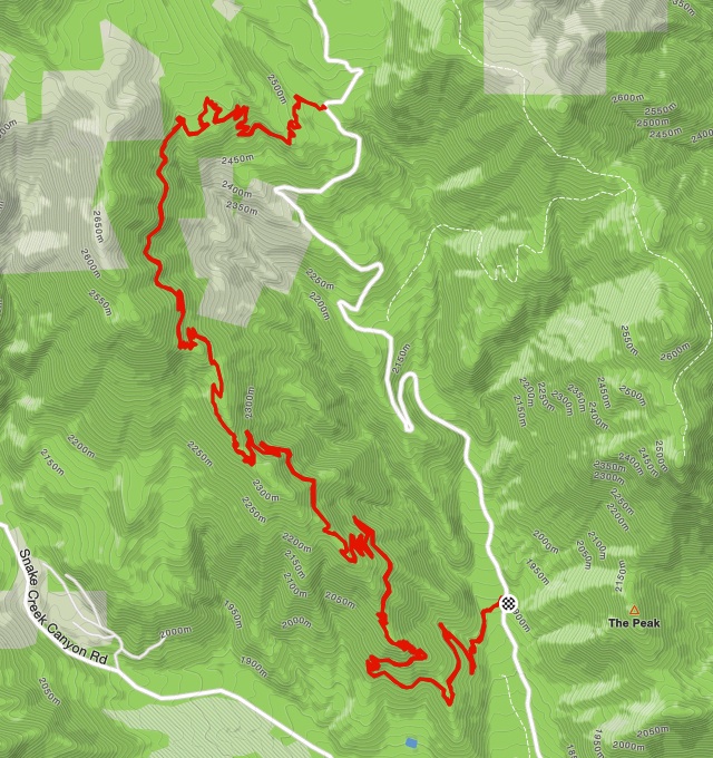 GPS route of the WOW (Wasatch Over Wasatch) Trail at Wasatch Mountain State Park, Utah.