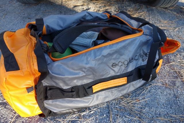 The Cargo Hauler 90 liter bag was perfect for week long road trips and quick getaways; any and all gear is swallowed and stowed with ease. (Photo: Ryan Malavolta/Utahoutside)