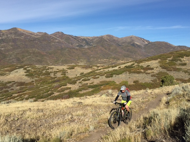 The Coyote Canyon Loop is one of the premiere mountain biking trails in the Heber Valley and Wasatch County. Here, Mason Diedrich rides through typical terrain you'll find on the loop (Photo: Jared Hargrave - UtahOutside.com)