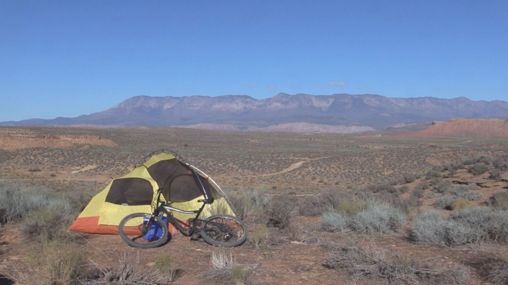 Camping on a desert ledge with a killer view in Frog Town is part of the experience at 25 Hours in Frog Hollow. (Photo: Jared Hargrave - UtahOutside.com)